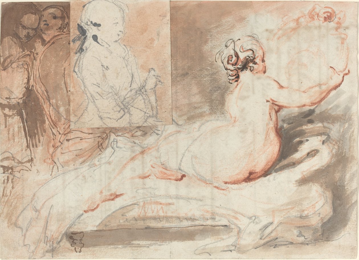 Bocetos de figuras de Gabriel Jacques de Saint Aubin
