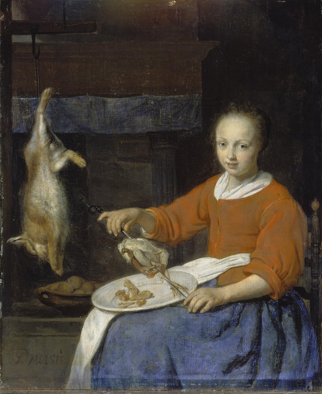 Alemán: Die Köchin The Kitchenmaid de Gabriel Metsu
