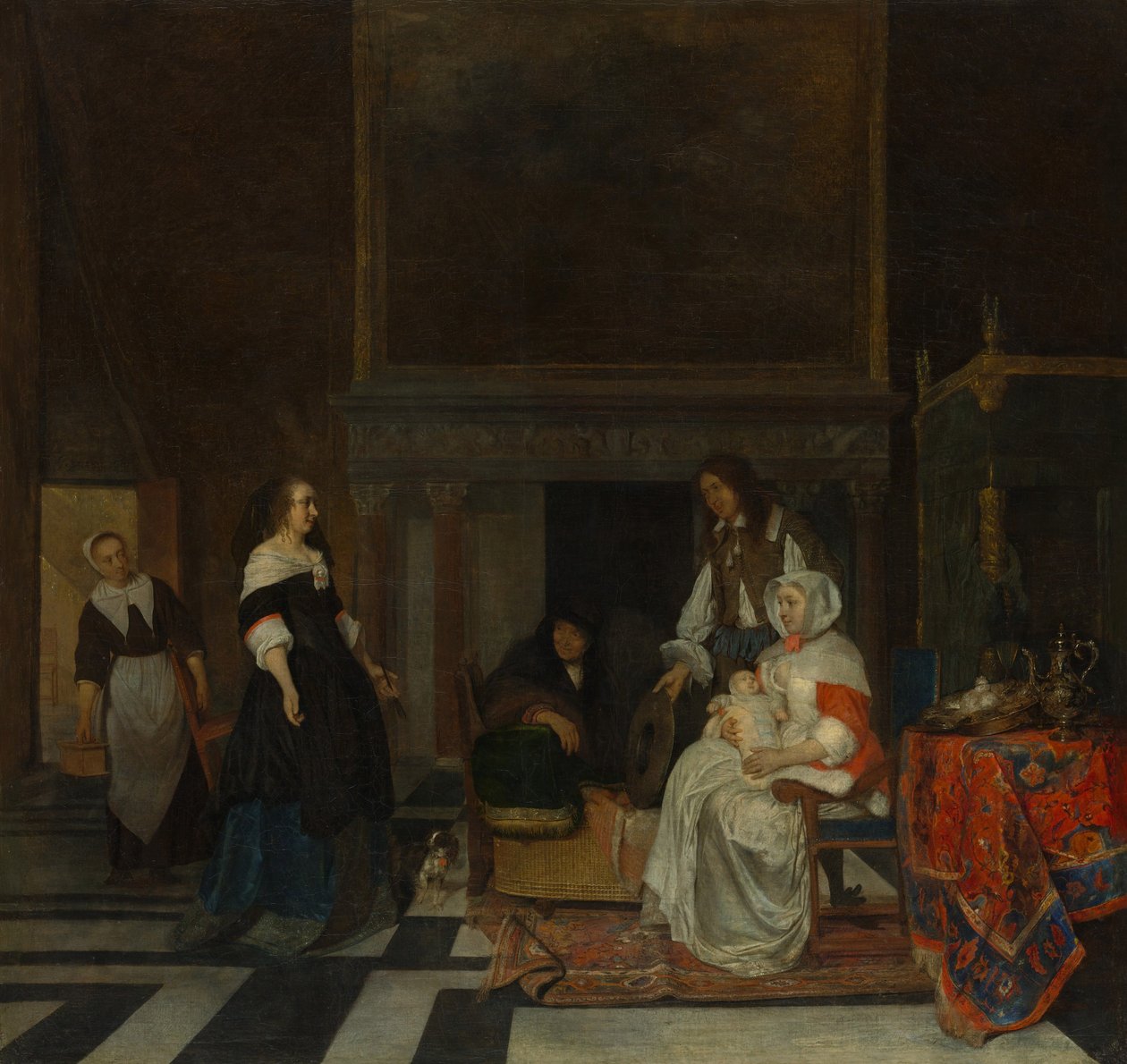 La visita a la guardería de Gabriel Metsu
