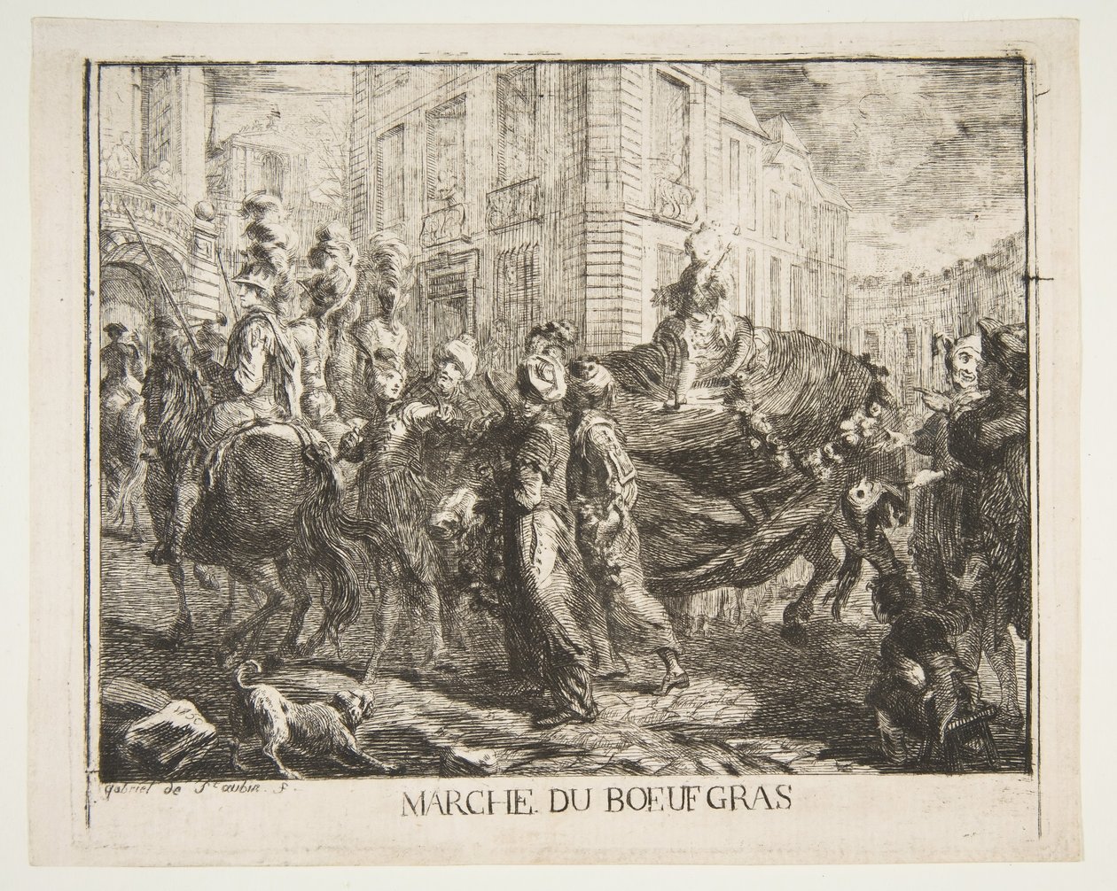 Marché du boeuf gras de Gabriel de Saint Aubin