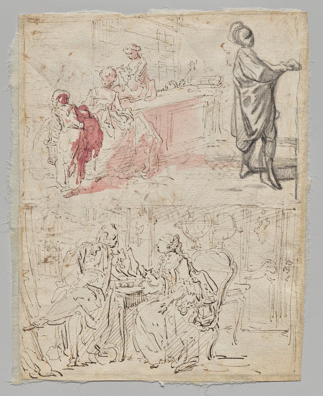 Escena de teatro (anverso) de Gabriel de Saint Aubin