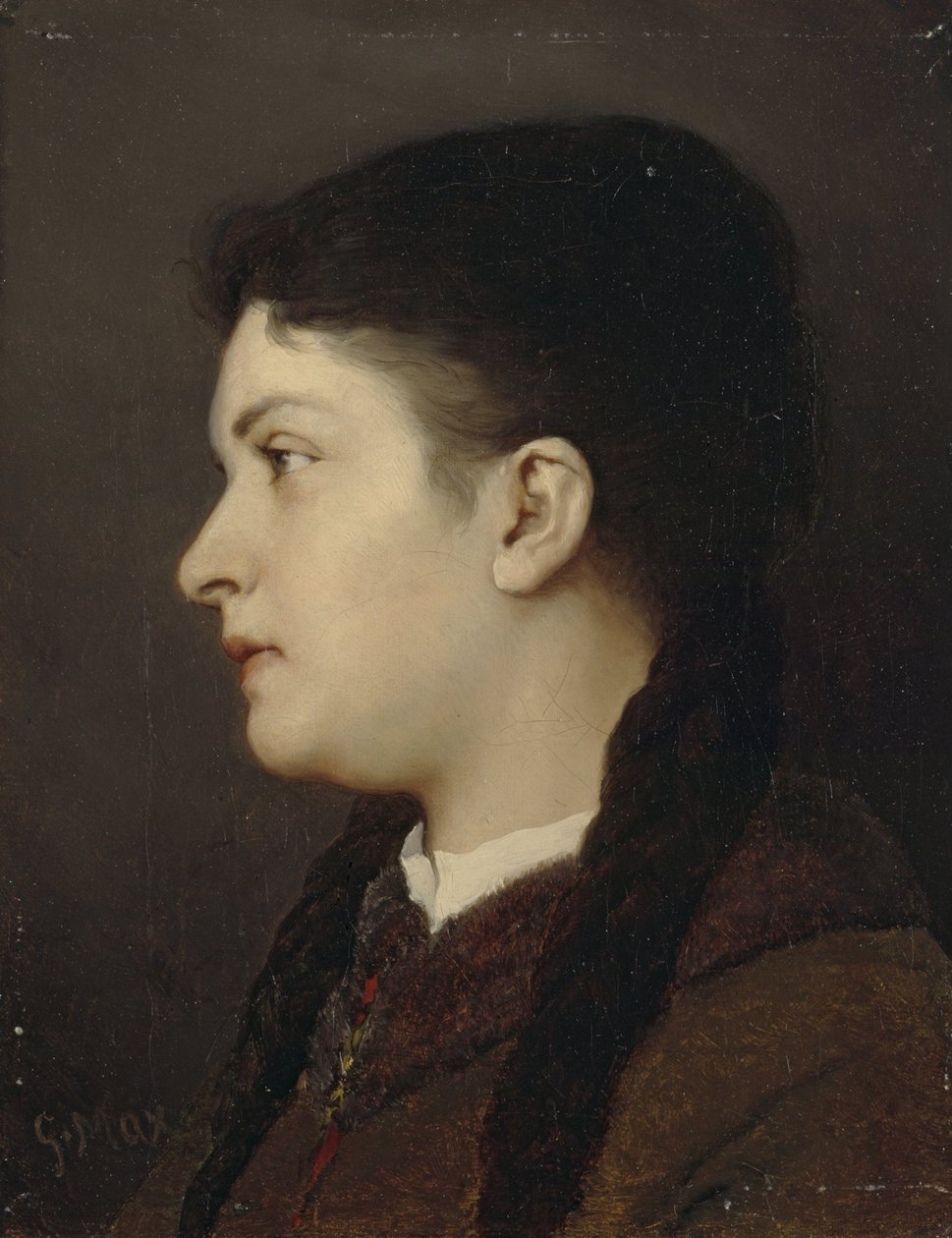 retrato de niña de Gabriel von Max