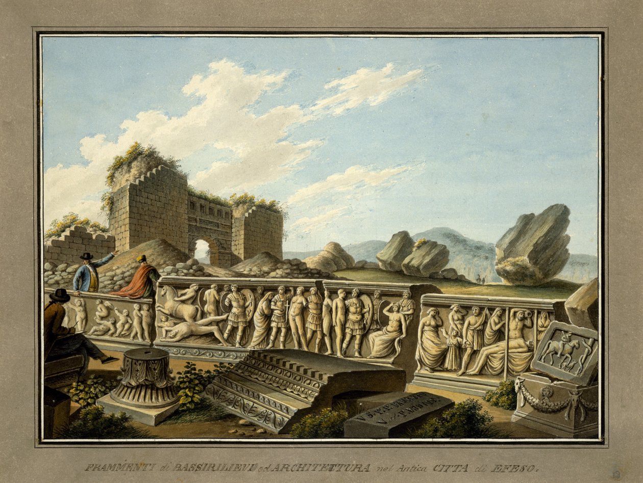 Restos romanos en Éfeso, 1797 de Gaetano Mercati