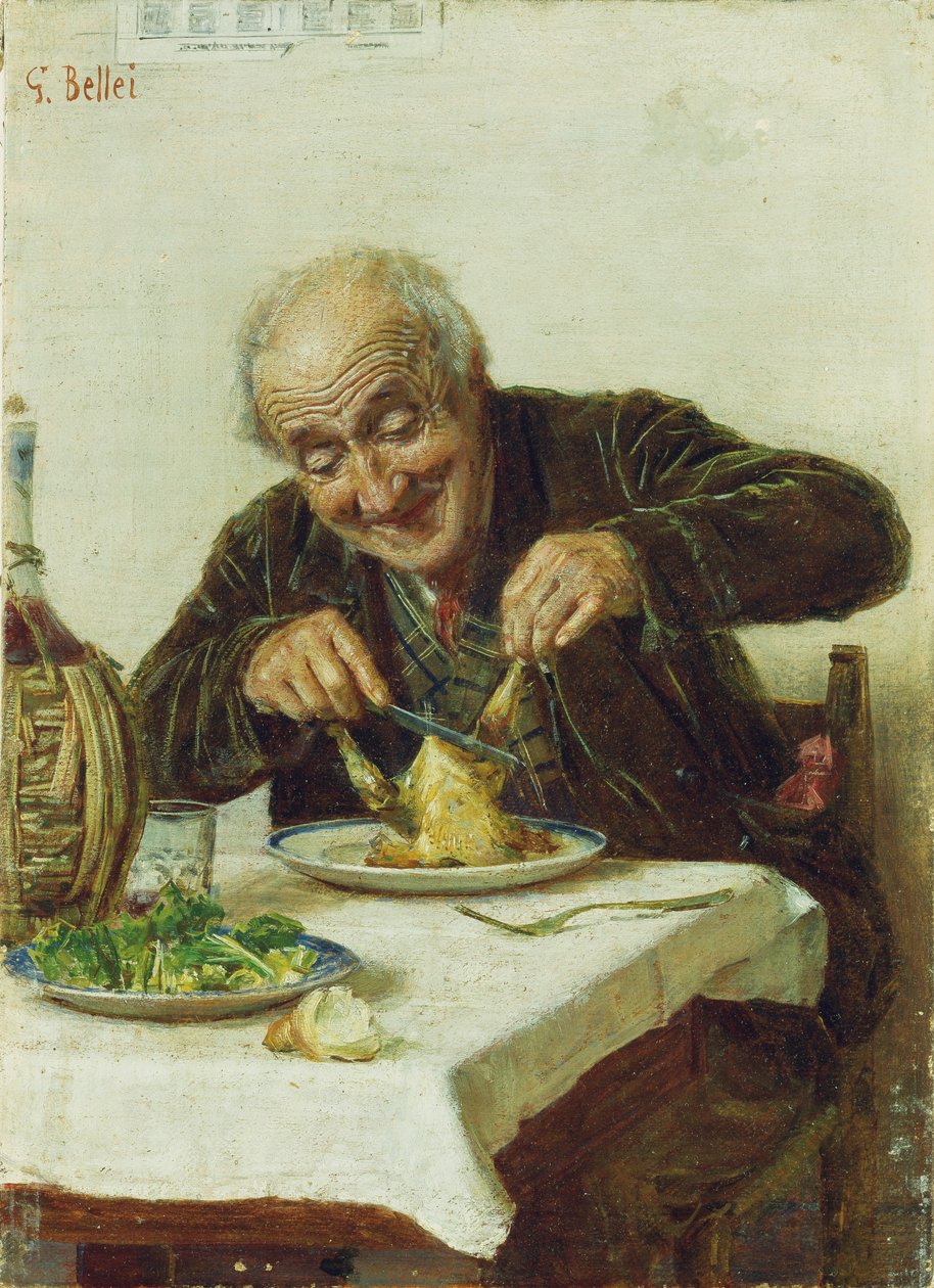 Una comida satisfactoria de Gaetano Bellei