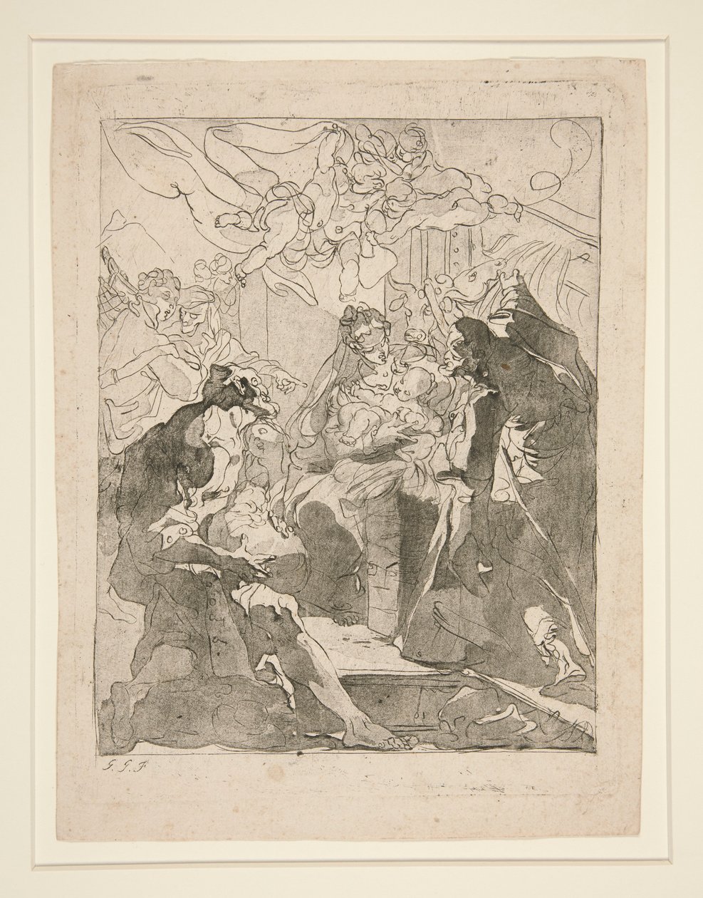 Adoración de los pastores de Gaetano Gandolfi