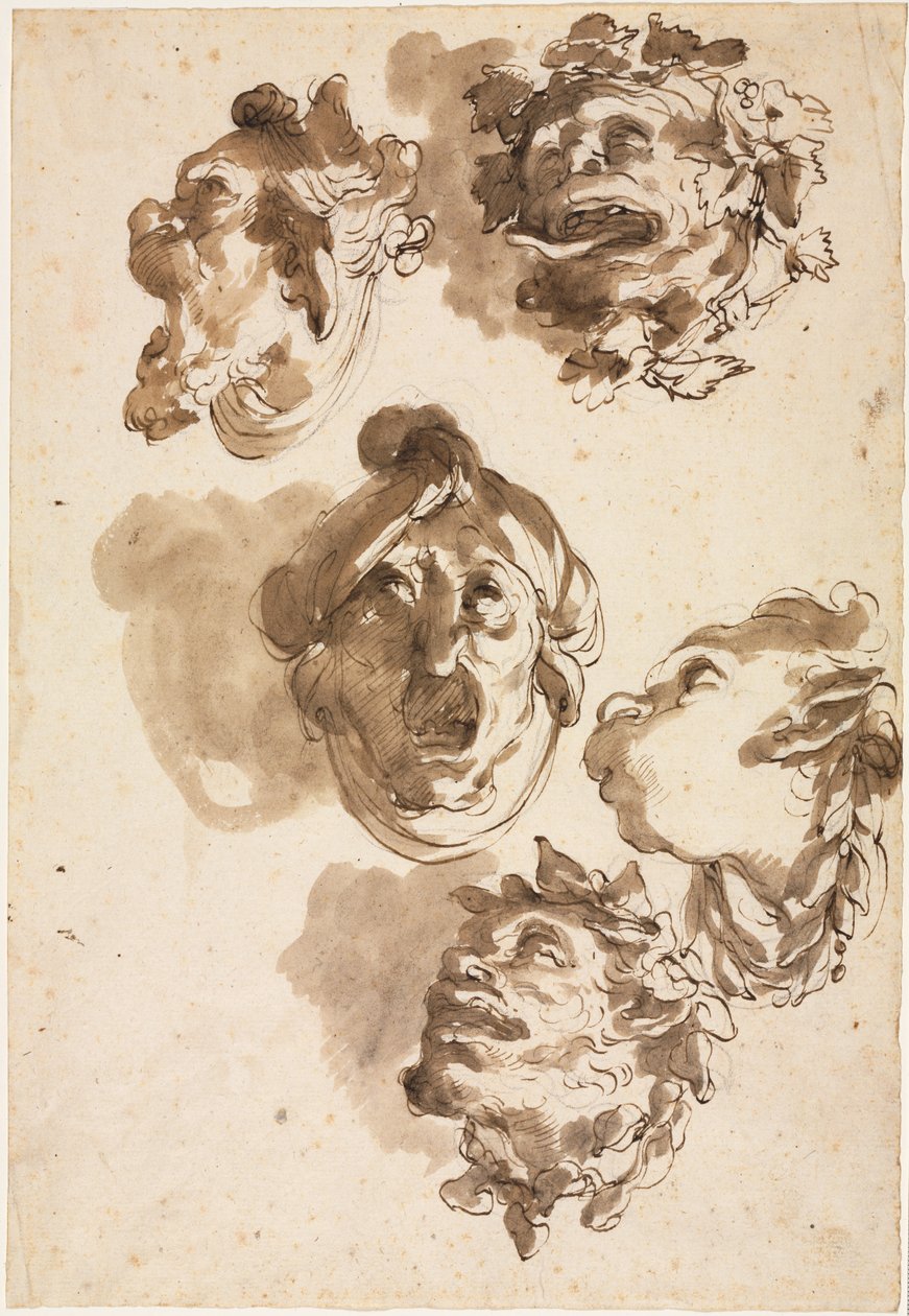 Five Grotesque Heads de Gaetano Gandolfi