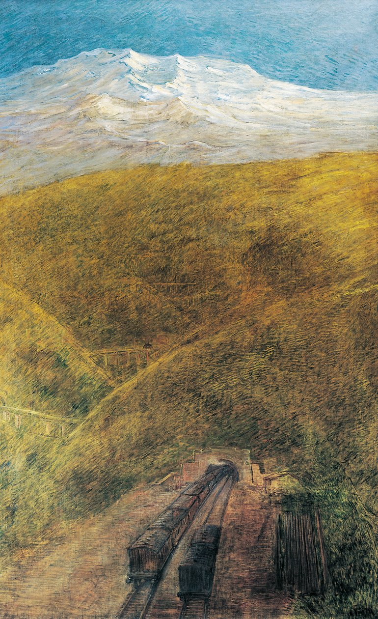 Túnel en los Alpes de Gaetano Previati