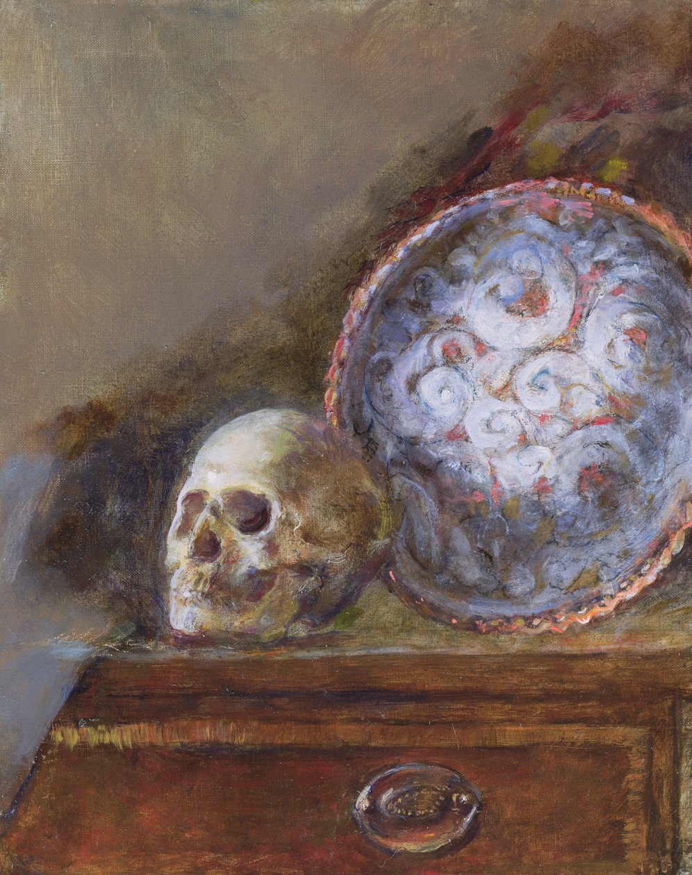 Calavera y plato de Gail Schulman