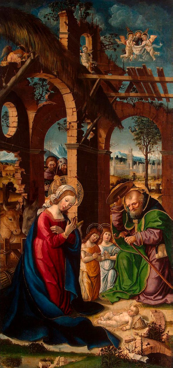 Natividad, finales del siglo XV de Gandolfino da Roreto
