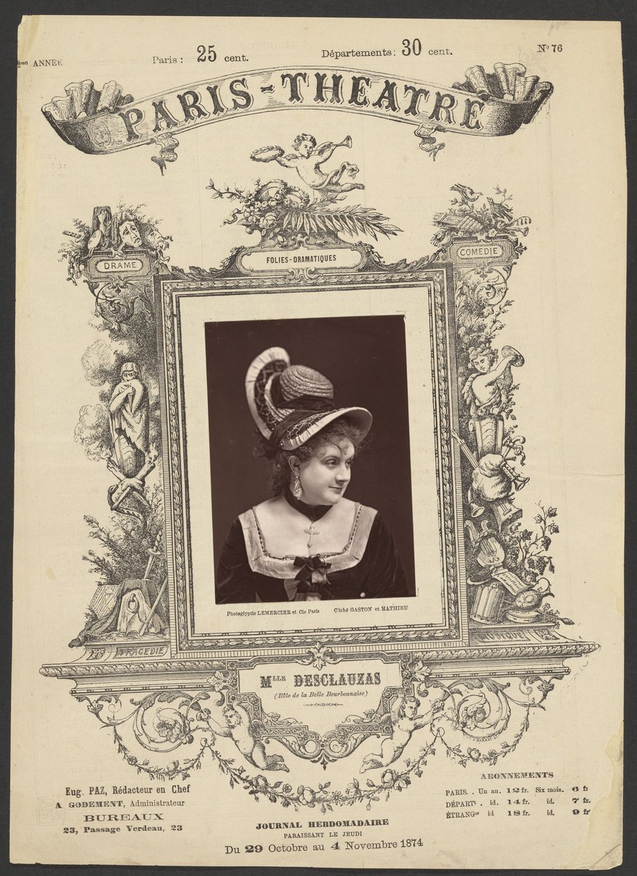 Teatro de París: Miss. Desclauzas de Gaston and Mathieu and Cie.