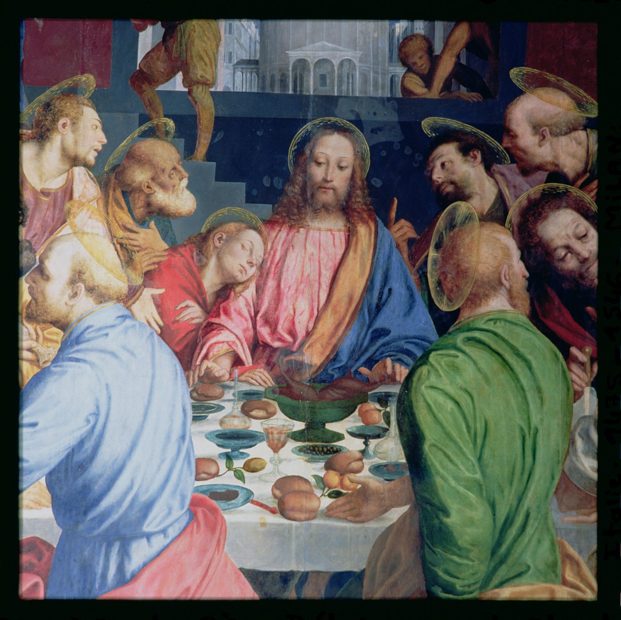 La última cena (detalle de Cristo) de Gaudenzio Ferrari
