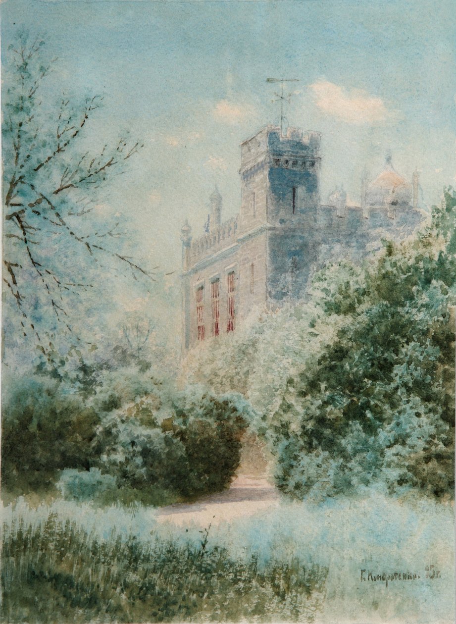 El Palacio Vorontsovsky. Crimea, 1895 de Gavril Pavlovich Kondratenko