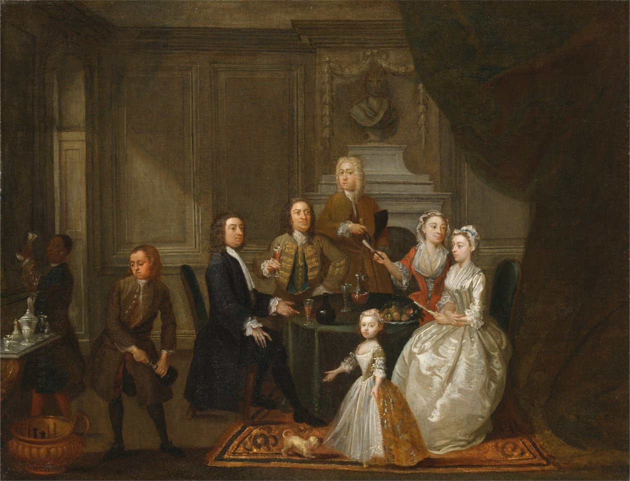 Retrato de grupo, probablemente de la familia Raikes de Gawen Hamilton