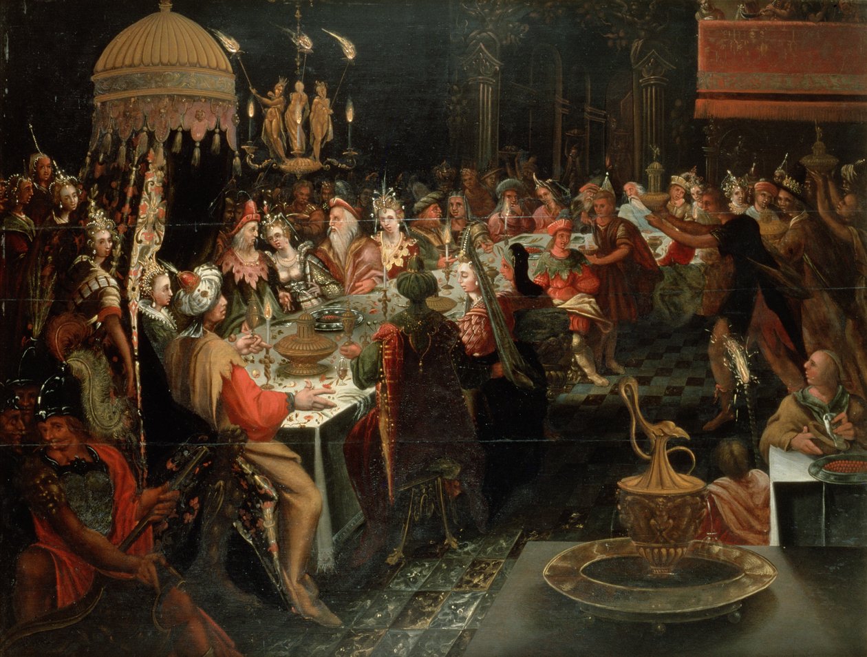 Banquete de Belsasar, 1600-10 de Gdansk School