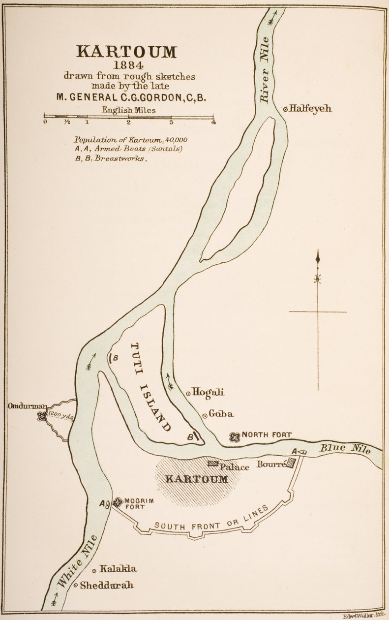 Kartoum, Sudán, 1884, de 
