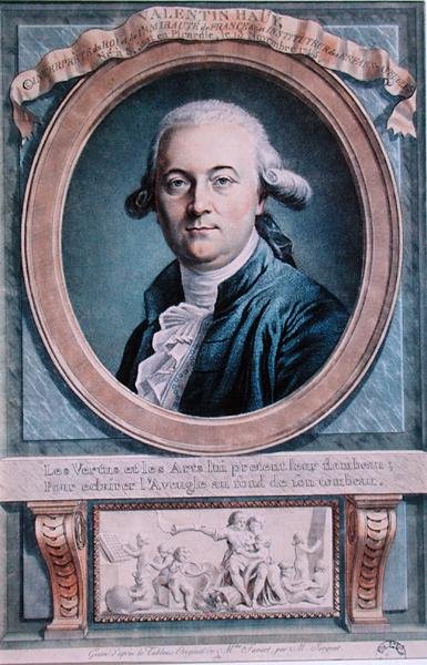 Retrato de Valentin Hauy (1745-1822) de Genevieve (after) Favart
