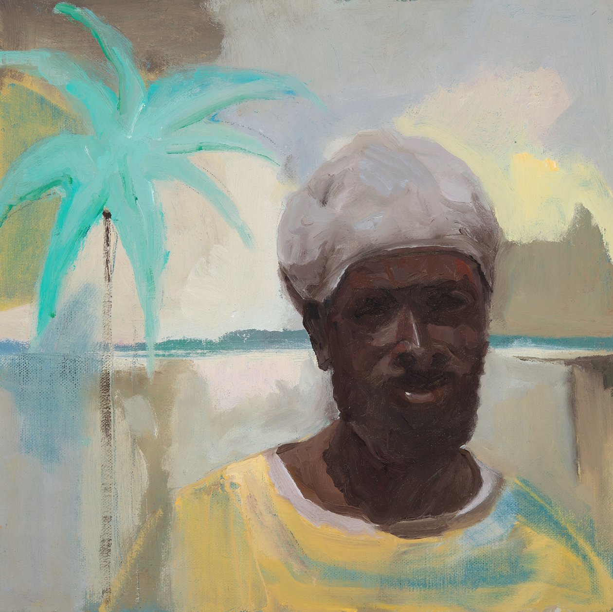 Antiguan Man, 2019 (óleo sobre lienzo) de Genevieve French