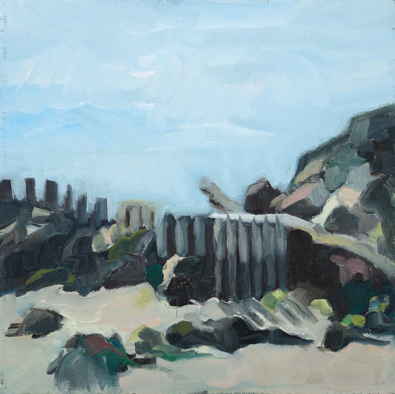 Playa, 2019 (óleo sobre lienzo) de Genevieve French