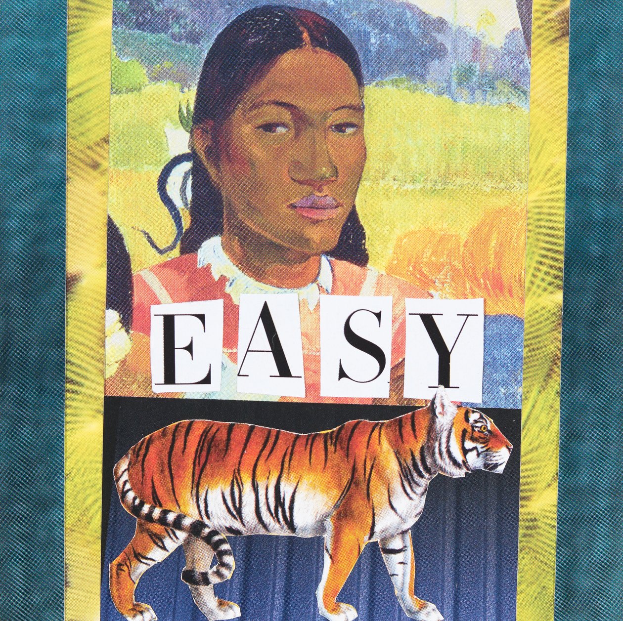 Tigre fácil, 2019 (collage) de Genevieve French