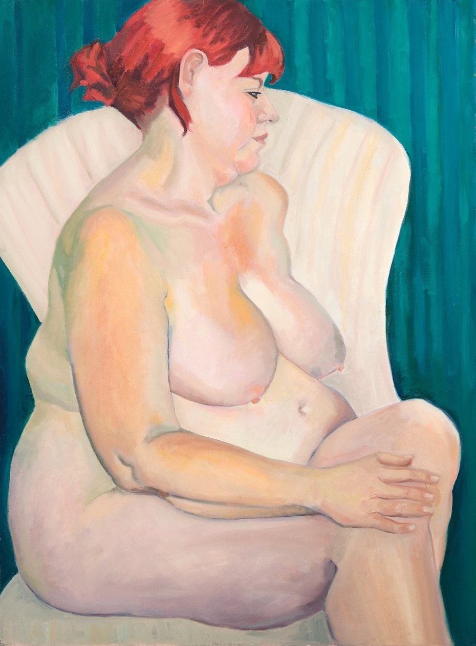 Desnudo pelirrojo, 2015 (óleo sobre lienzo) de Genevieve French