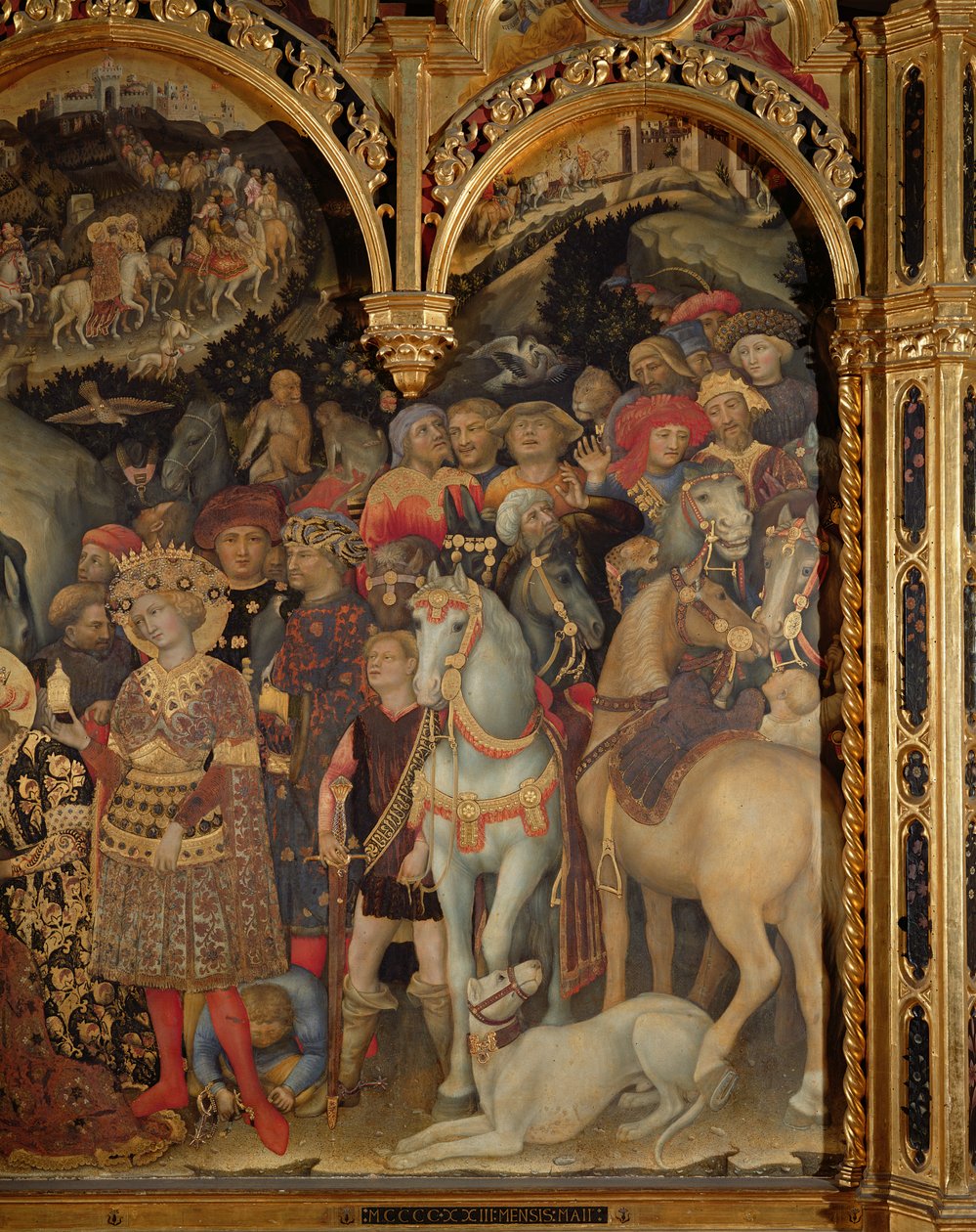Adoración de los Magos (detalle), 1423 de Gentile da Fabriano