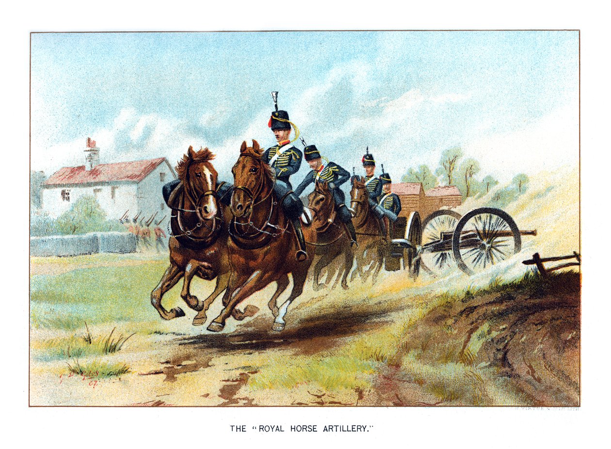 La Real Artillería a Caballo, c1890 de Geoffrey Douglas Giles