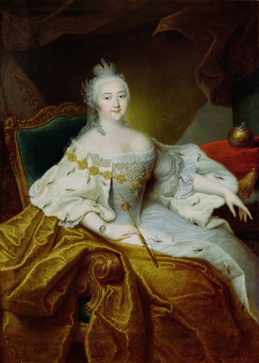 Retrato de la Emperatriz Isabel Petrovna, c.1745 de Georg Christoph Grooth