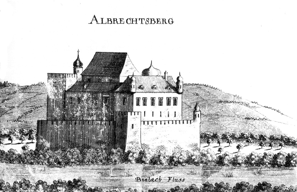 Vischer-Stich der Burg Albrechtsberg um 1672 de Georg Matthaus Vischer