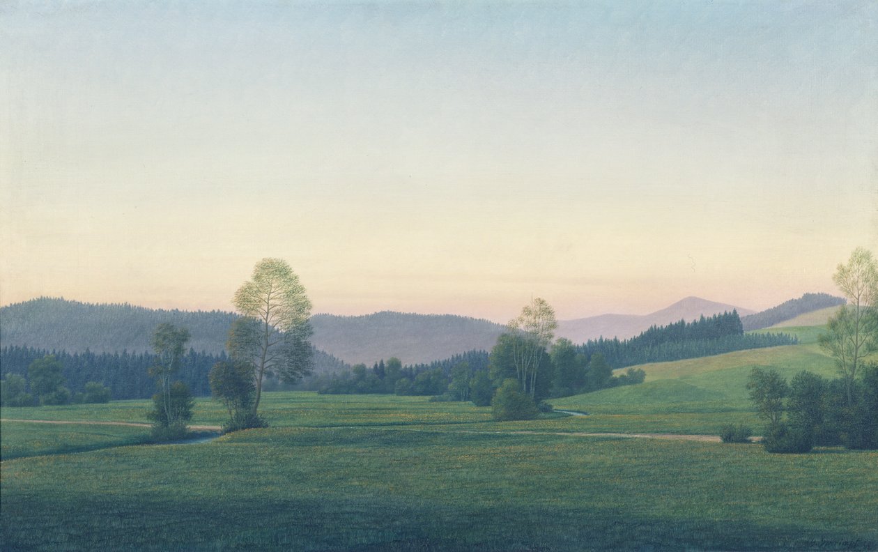 Paisaje bávaro, 1933 de Georg Schrimpf
