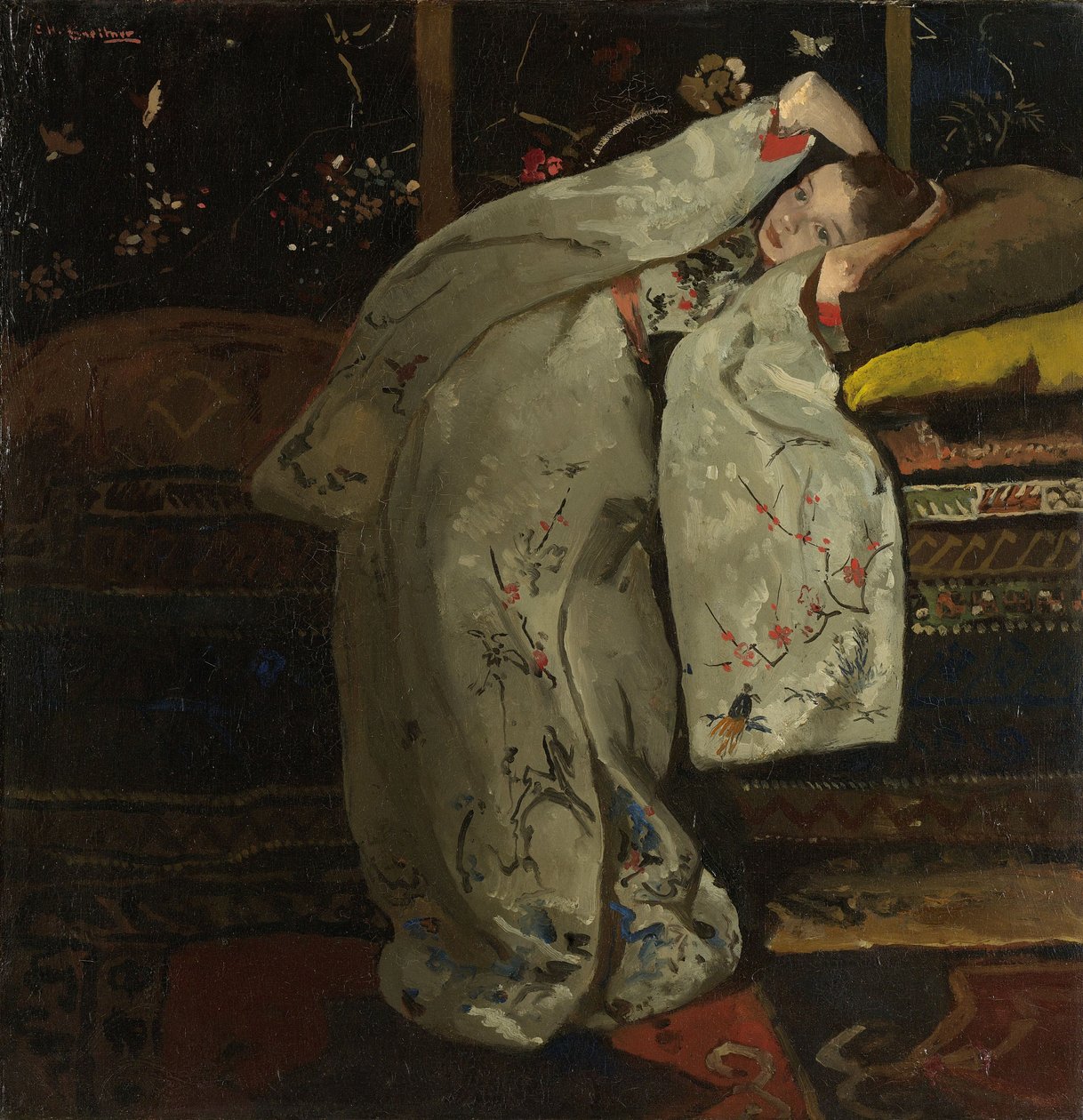 Niña en un Kimono Blanco de Georg Hendrik Breitner