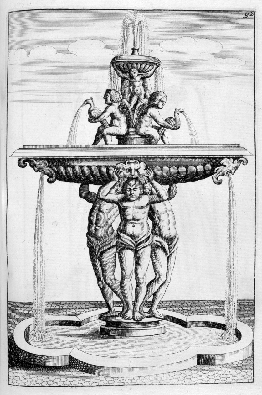 Diseño de fuente, 1664 de Georg Andreas Bockler