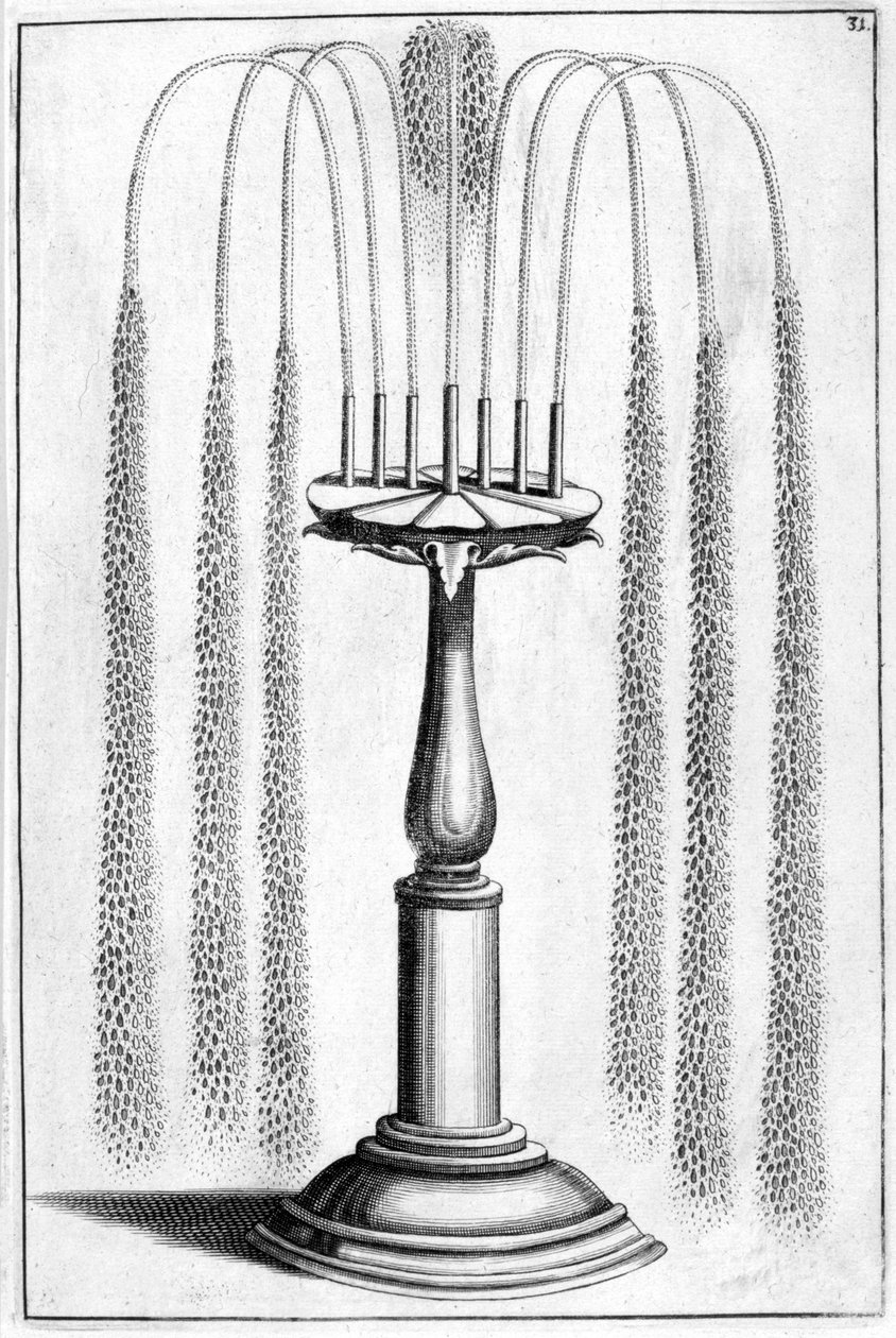 Diseño de fuente ornamental, 1664 de Georg Andreas Bockler