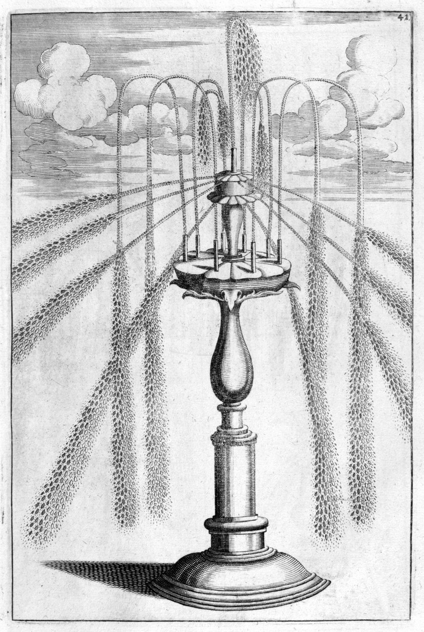 Diseño de fuente ornamental, 1664 de Georg Andreas Bockler