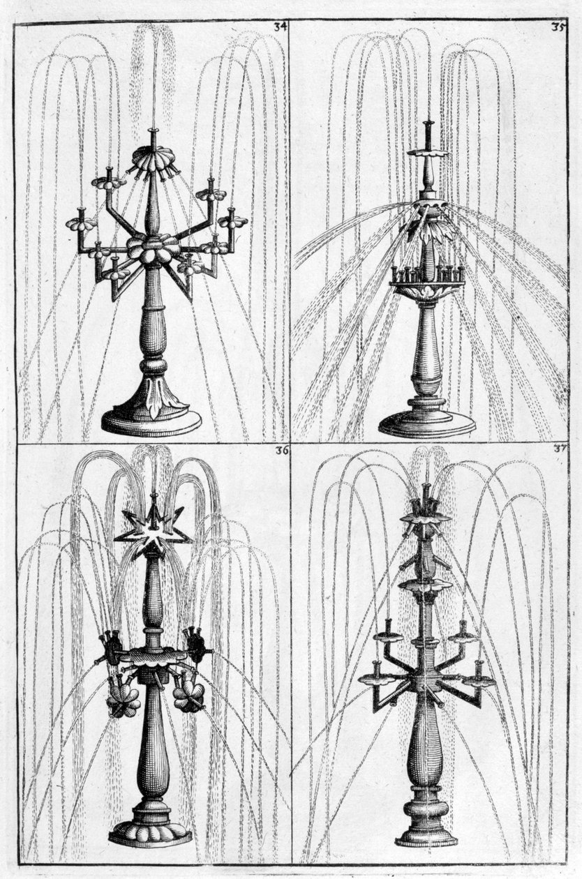 Diseño de fuente ornamental, 1664 de Georg Andreas Bockler