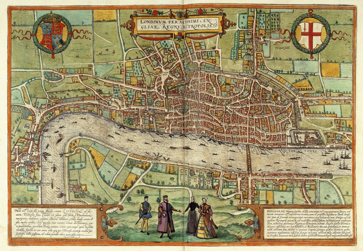 Una vista de Londres, 1613 de Georg Braun