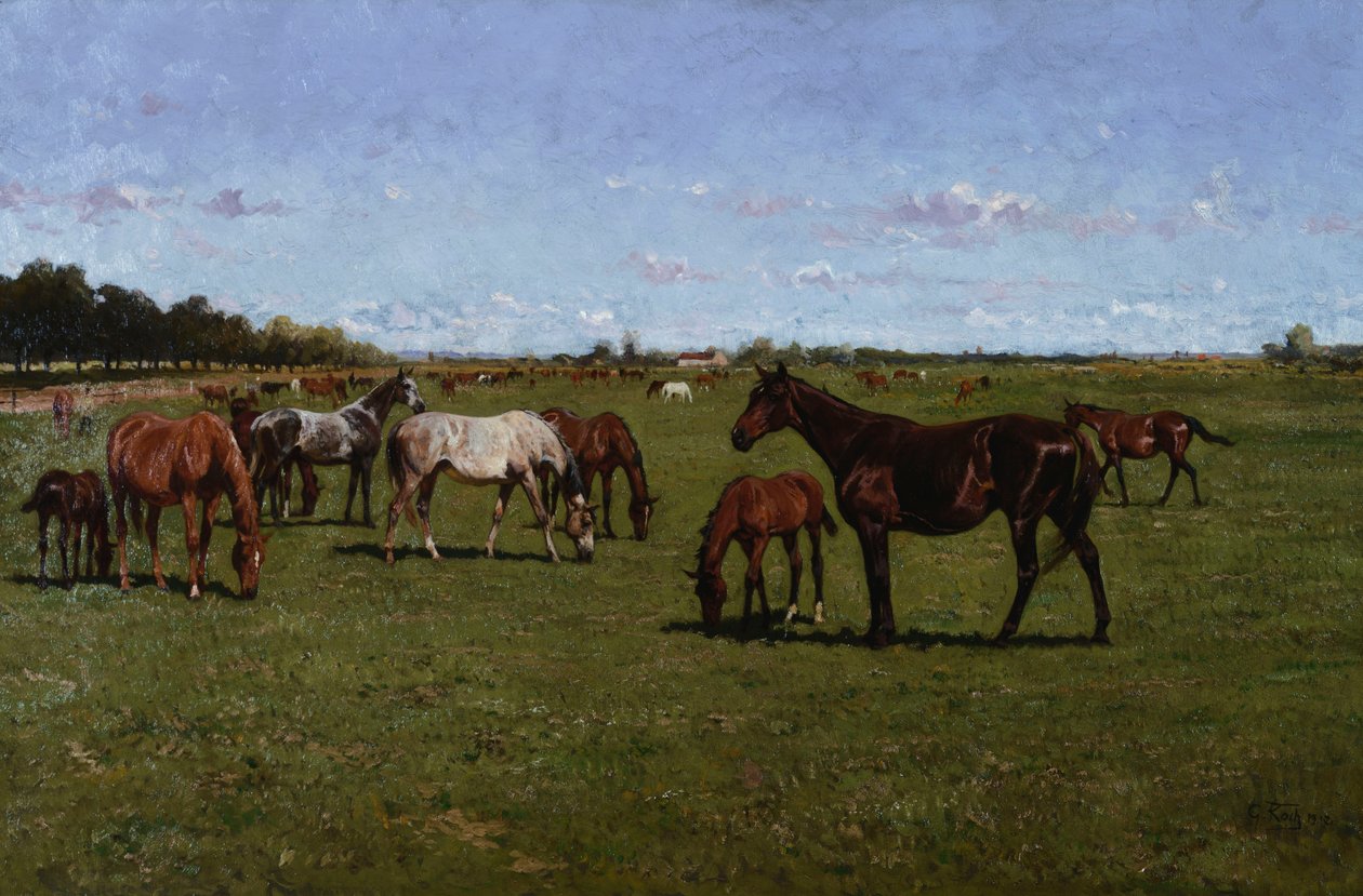 Yeguas y potros, 1917 de Georg Koch
