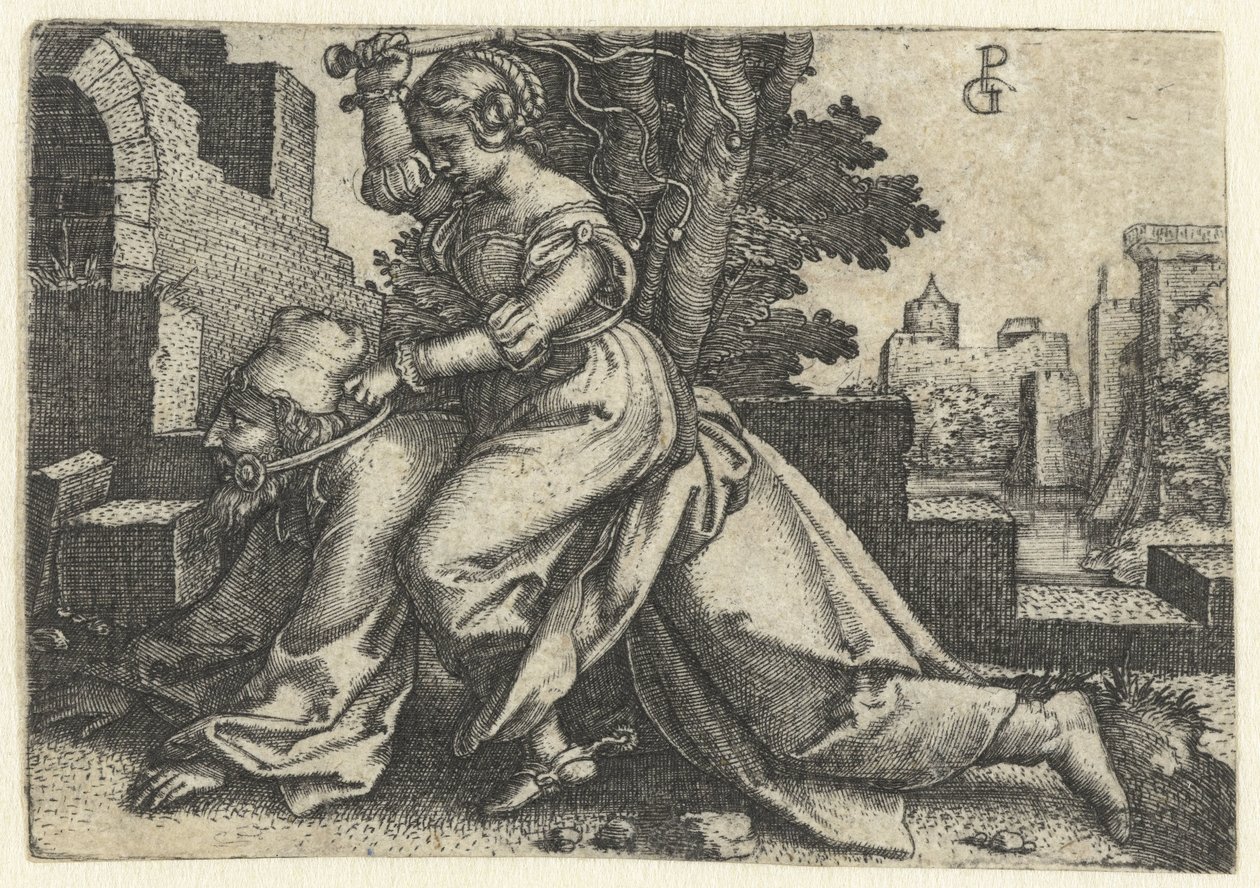 Aristóteles y Phyllis (Campaspe) de Georg Pencz