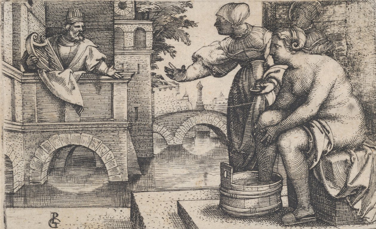 David y Betsabé de Georg Pencz