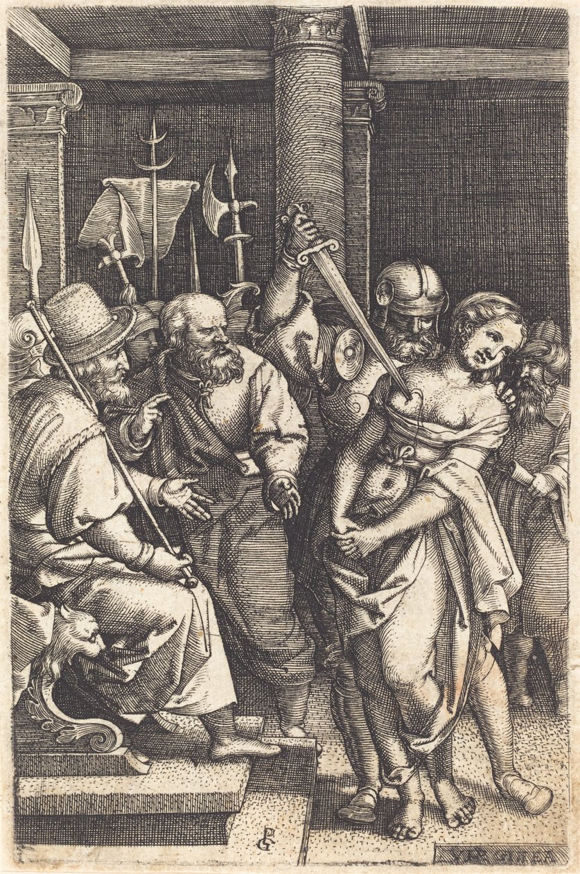 Virginius matando a su hija de Georg Pencz