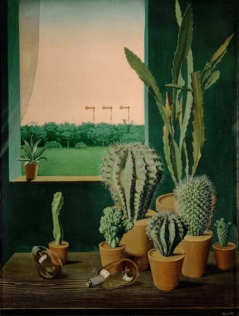 Cactus y semáforo de Georg Scholz