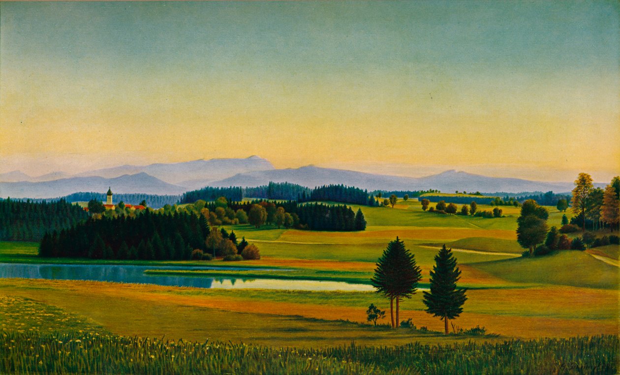 Paisaje en Staffelsee, c1931 de Georg Schrimpf
