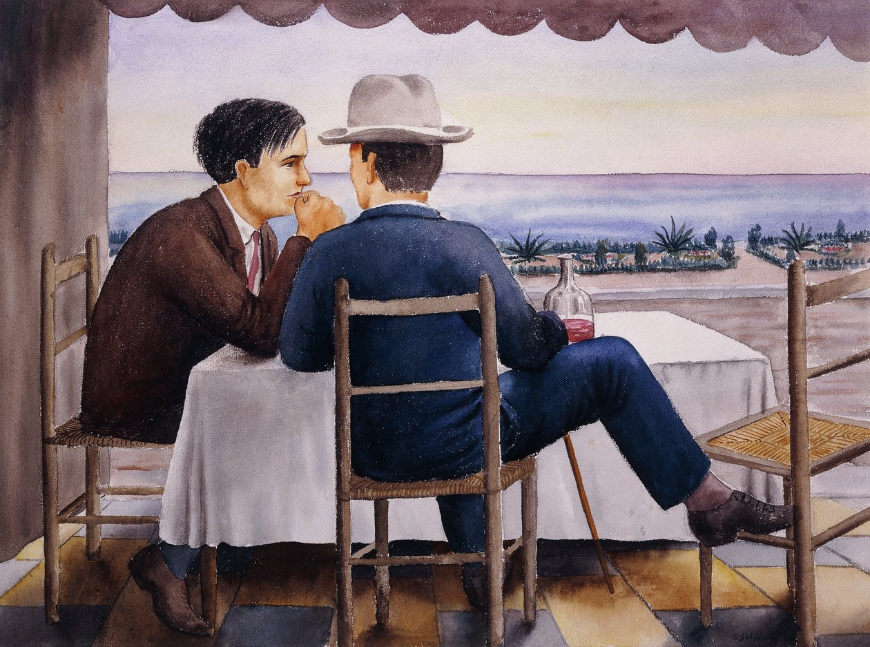 En la Terraza de Georg Schrimpf