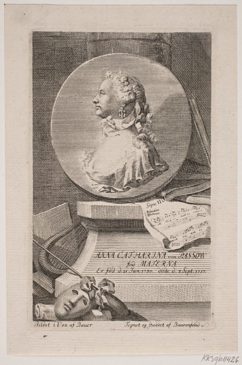 La actriz Anna Catharina von Passow de Georg Vilhelm Baurenfeind
