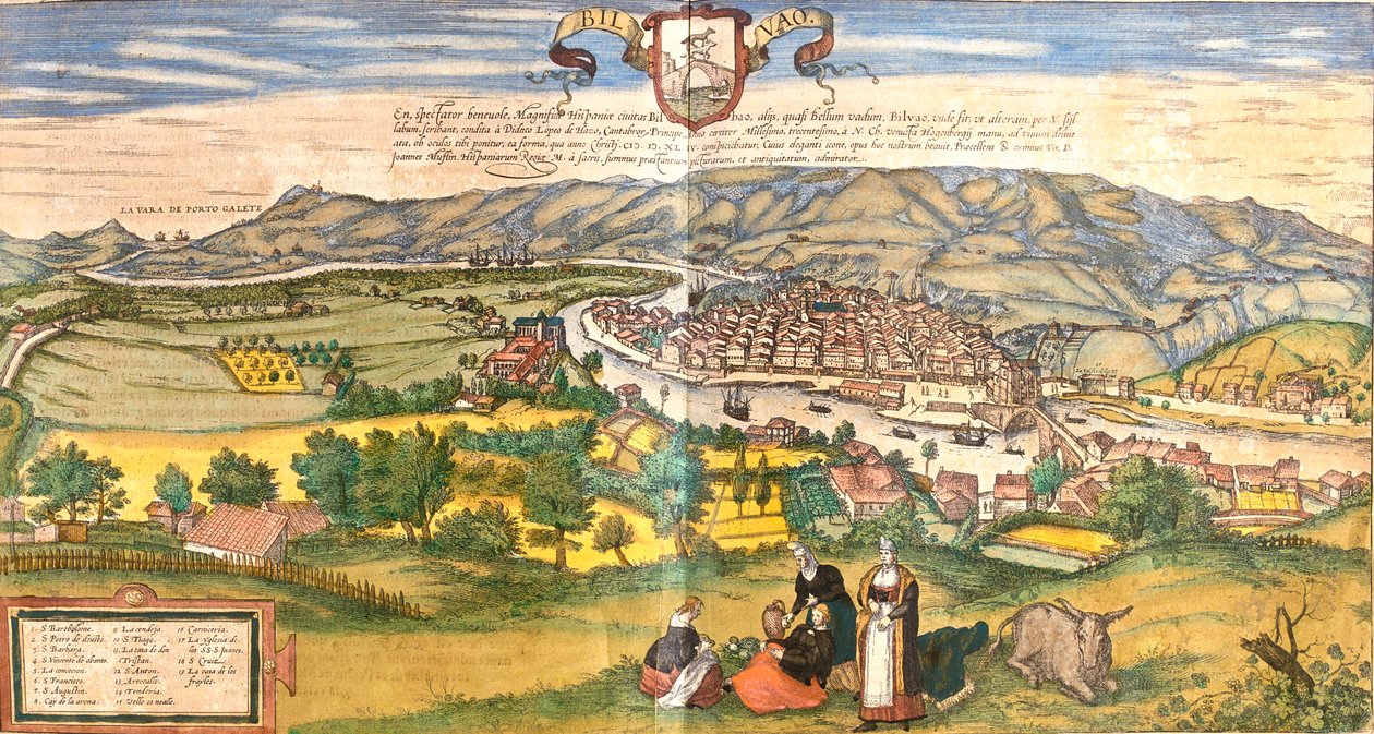 Bilbao, España de Georg and Hogenberg Franz (1535 90) Braun