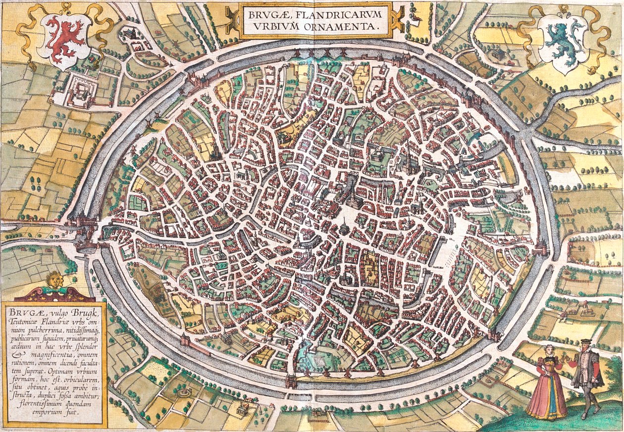 Brujas, Bélgica de Georg and Hogenberg Franz (1535 90) Braun