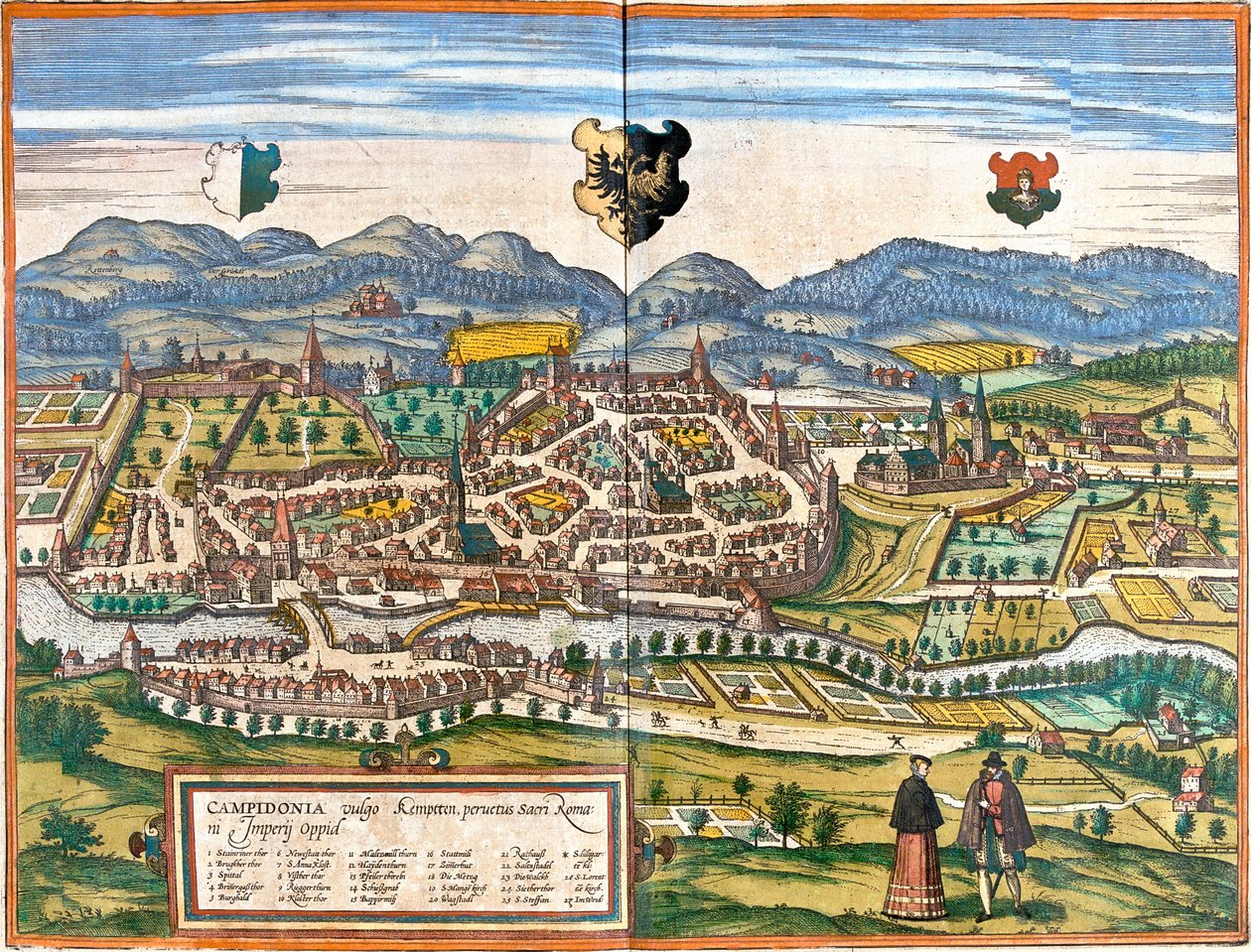 Kempten, Alemania de Georg and Hogenberg Franz (1535 90) Braun