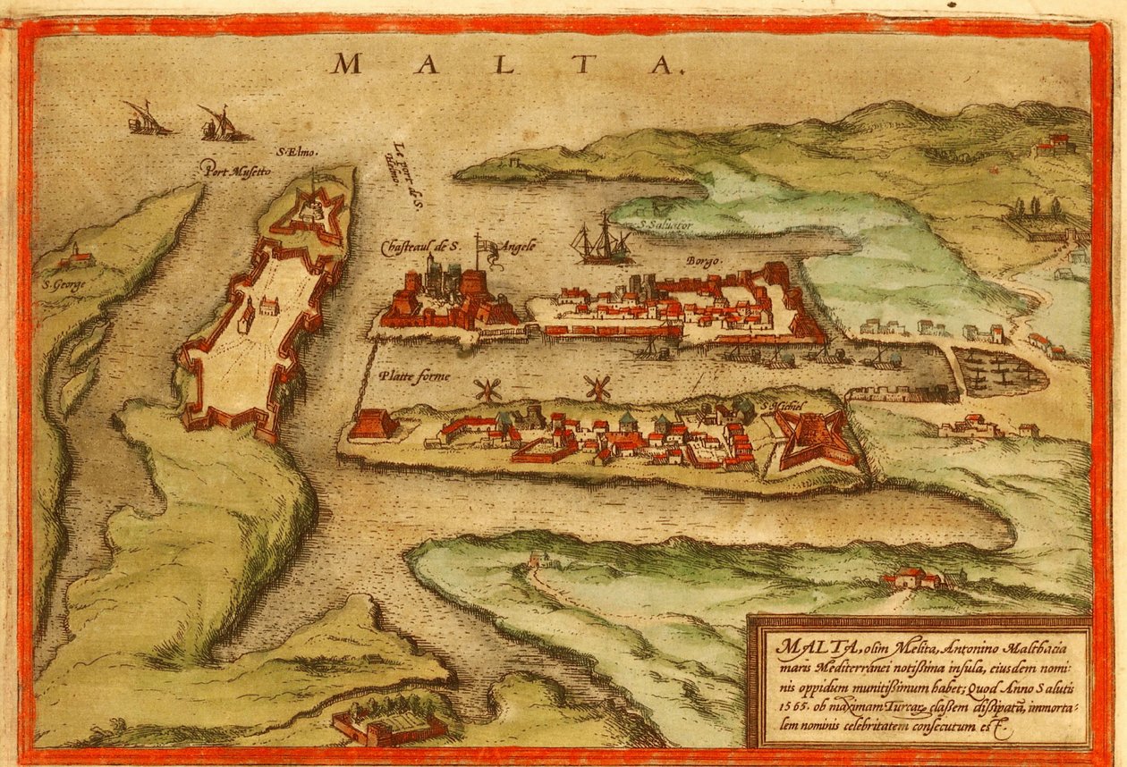 Malta de Georg and Hogenberg Franz (1535 90) Braun