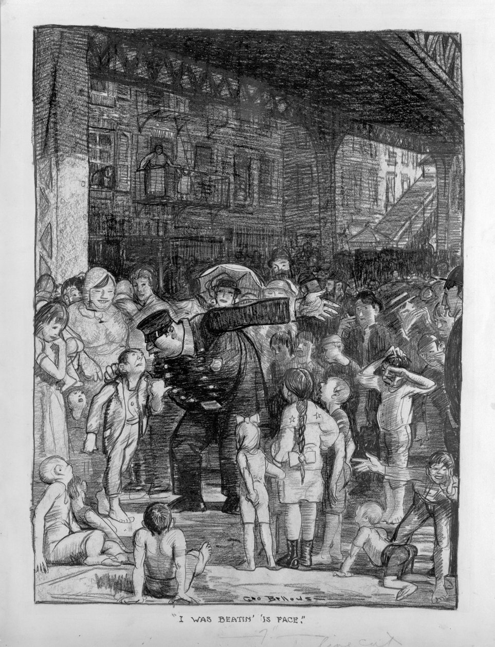 Me golpearon en la cara de George Wesley Bellows
