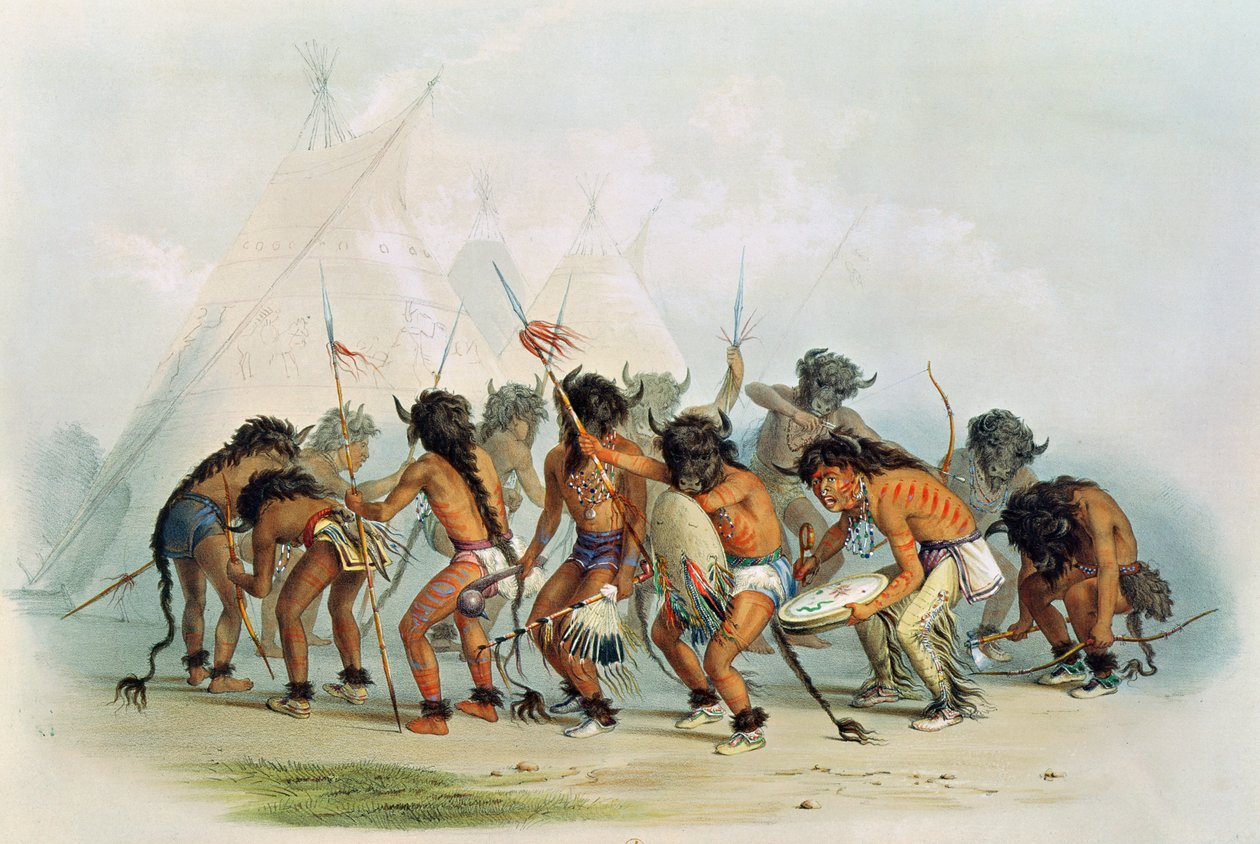 Danza del Búfalo, c.1832 de George Catlin
