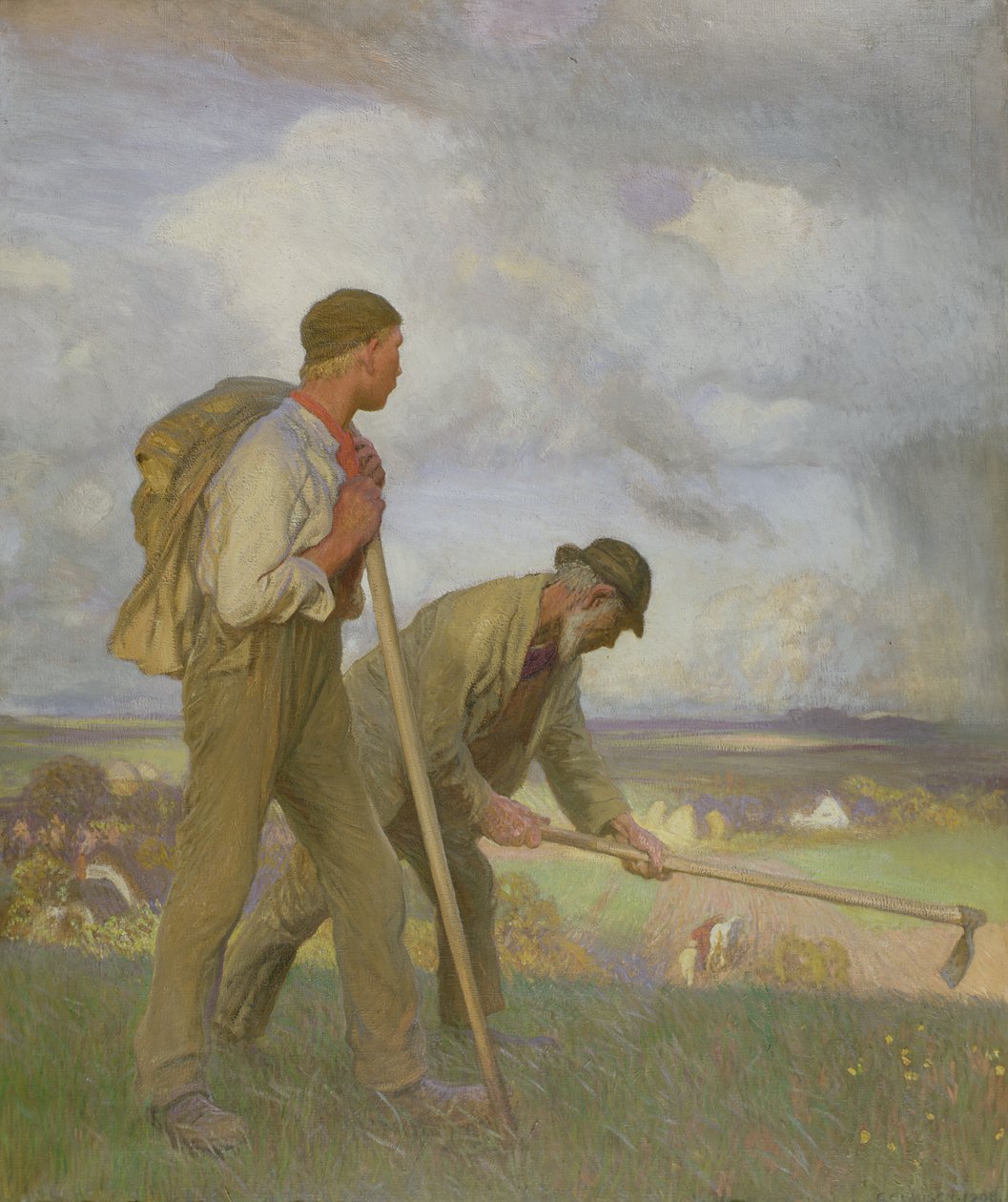 El niño y el hombre, 1908 de George Clausen